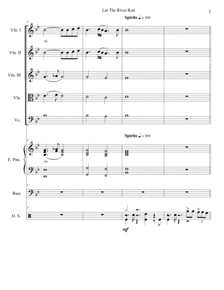 Let The River Run String Quintet Page 2