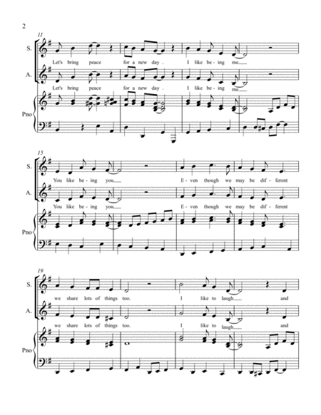 Lets Be Friends For Sa And Piano Page 2