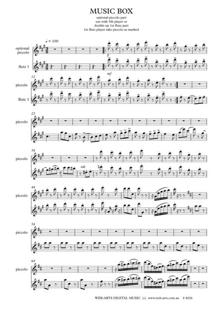 Liadov Musicbox Optional Piccolo Part Page 2