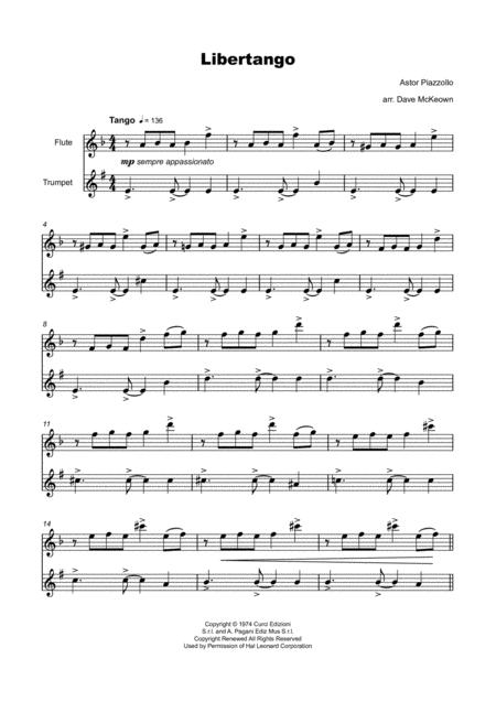 Libertango For Flute And Trumpet Duet Page 2