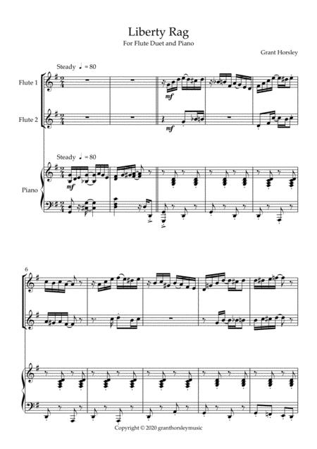 Liberty Rag For Flute Duet And Piano Intermediate Page 2