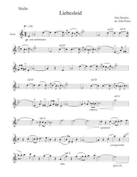 Liebesleid For Flute Violin Oboe And Classical Guitar Page 2