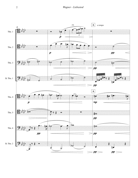 Liebestod From Tristan And Isolde For 8 Part Trombone Ensemble Page 2