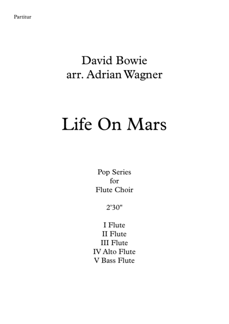 Life On Mars David Bowie Flute Choir Arr Adrian Wagner Page 2