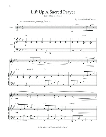 Lift Up A Sacred Prayer Flute Piano Page 2