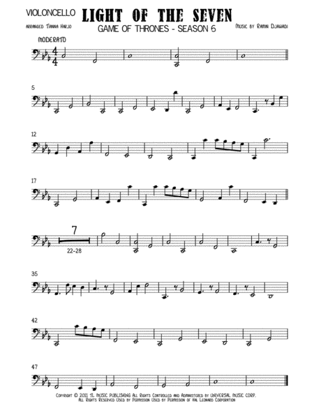 Light Of The Seven From Game Of Thrones String Quartet Page 2