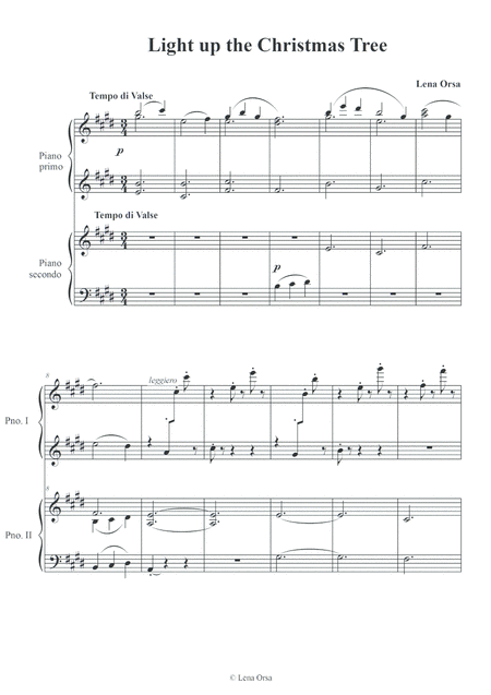 Light Up The Christmas Tree Piano 4 Hands Page 2