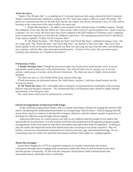 Lights Of The Western Sky Ssa Choral Part With Keyboard Reduction Page 2