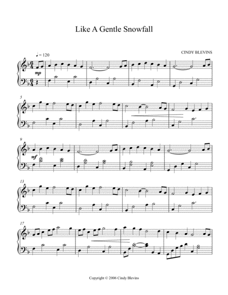 Like A Gentle Snowfall An Original Piano Solo From My Piano Book Slightly Askew Page 2