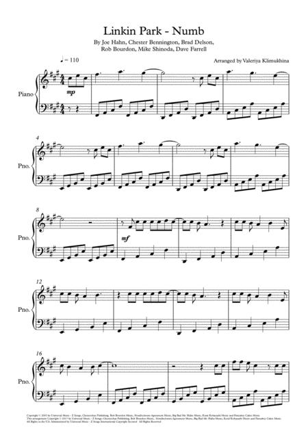 Linkin Park Numb For Piano Solo Page 2