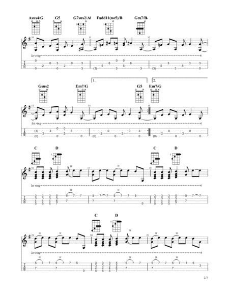 Linus And Lucy Fingerstyle Ukulele Page 2