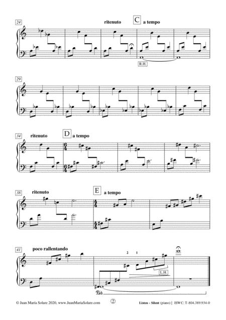 Listen Silent Piano Solo Page 2