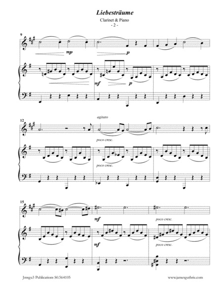 Liszt Liebestraume For Clarinet Piano Page 2