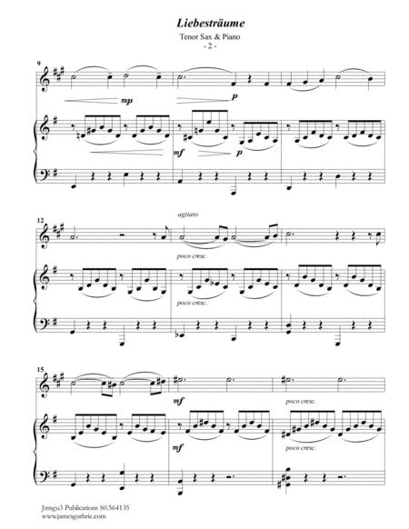 Liszt Liebestraume For Tenor Sax Piano Page 2