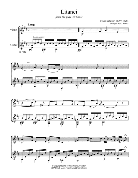 Litanei For Violin And Guitar Page 2