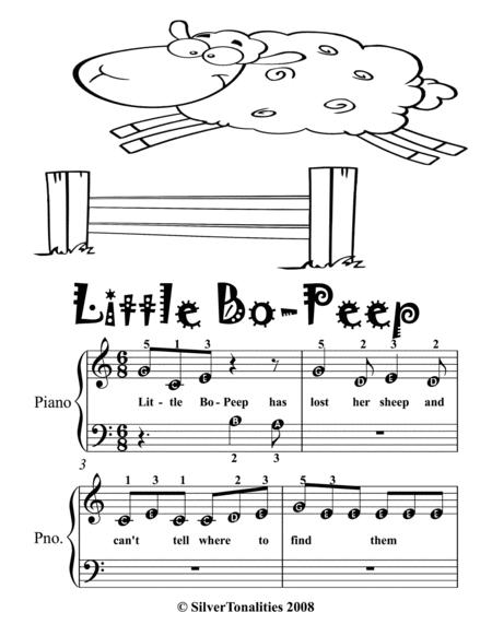 Little Bo Peep Beginner Piano Sheet Music Page 2