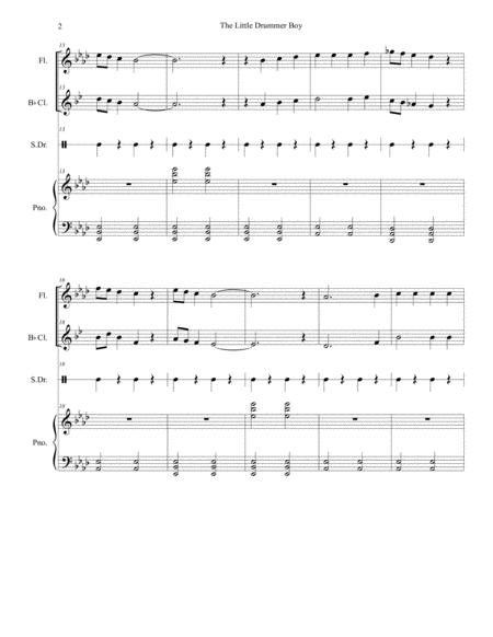 Little Drummer Boy Duet For Flute And Bb Clarinet Page 2