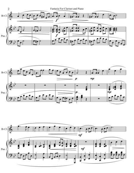 Little Fantasia For Clarinet And Piano Page 2