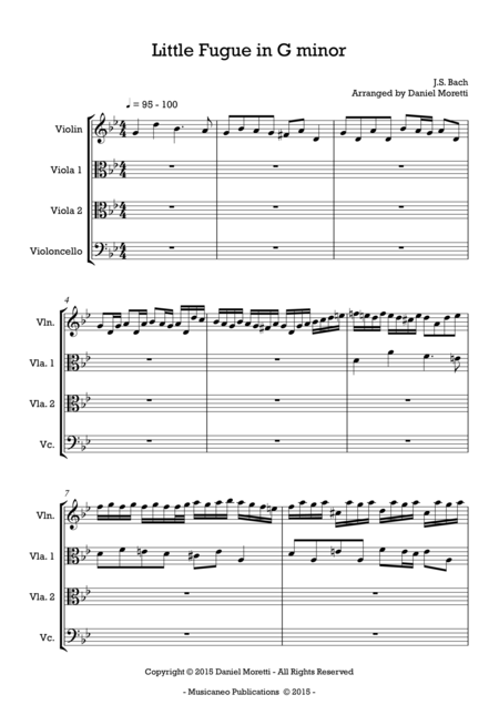 Little Fugue In G Minor String Quartet Page 2