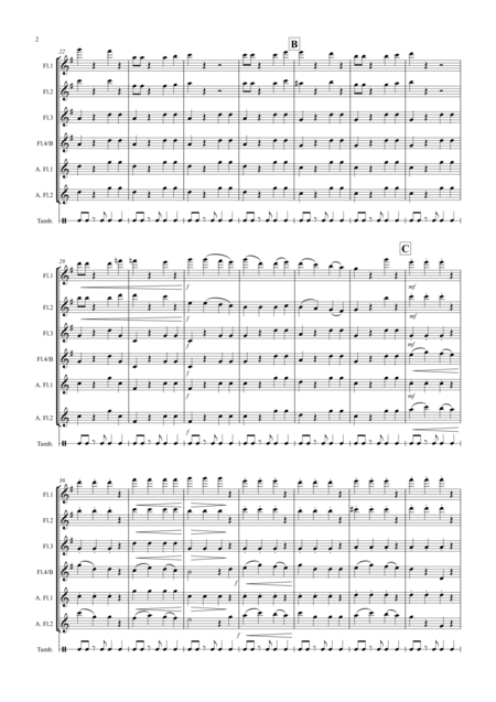 Little Tango For Beginning Flute Quartet Page 2