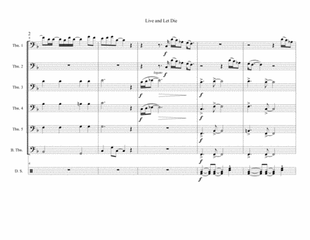 Live And Let Die For Trombone Sextet And Drum Set Page 2