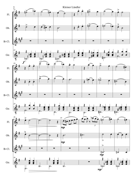 Lndler Laendler For Flute Oboe Clarinet And Guitar Page 2