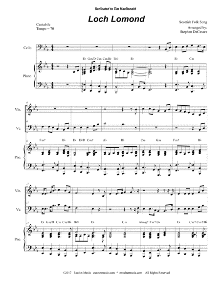 Loch Lomond Duet For Violin And Cello Page 2