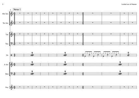 Locked Out Of Heaven Bruno Mars Pop Function Band Arrangement Page 2