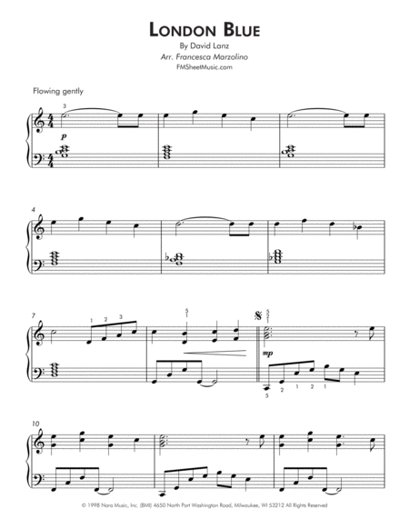 London Blue Intermediate Piano Page 2