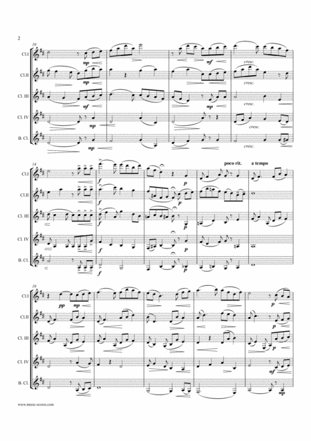 Londonderry Air Clarinet Quintet High Page 2