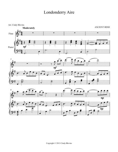 Londonderry Aire Arranged For Piano And Flute Page 2