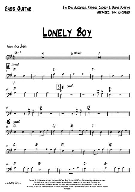 Lonely Boy 7 Piece Rock Band Page 2