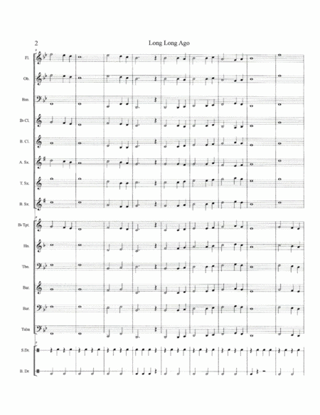 Long Long Ago Concert Band Set Page 2