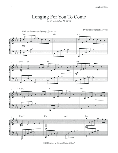 Longing For You To Come Romantic Piano Page 2