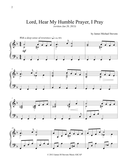Lord Hear My Humble Prayer Page 2