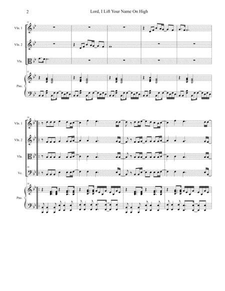 Lord I Lift Your Name On High For String Quartet Page 2