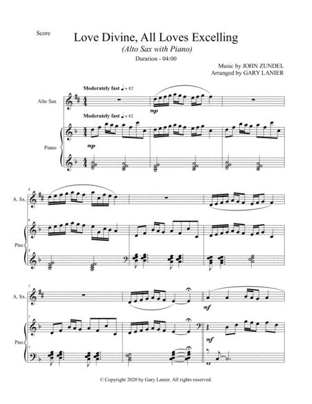 Love Divine All Loves Excelling For Alto Sax And Piano With Score Part Page 2