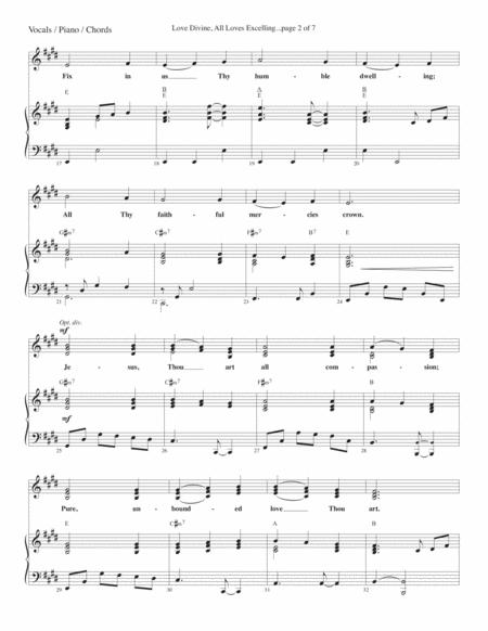 Love Divine All Loves Excelling Vocals Piano Chords Package Page 2