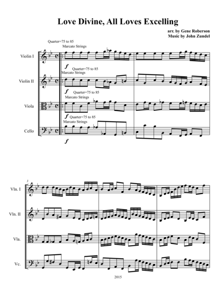 Love Divine For String Quartet Page 2