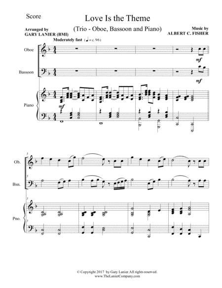 Love Is The Theme Trio Oboe Bassoon Piano With Score Part Page 2