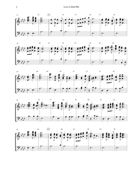 Love Lifted Me For 3 Octave Handbell Choir Page 2