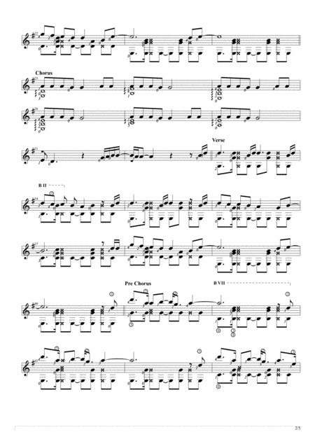 Love Me Like You Do Solo Guitar Score Page 2