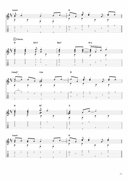 Love Me Tender Elvis Presley For Solo Fingerstyle Guitar Page 2