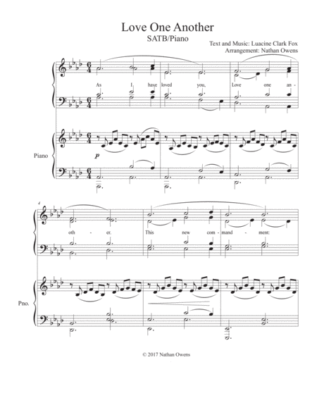 Love One Another Satb Piano Page 2