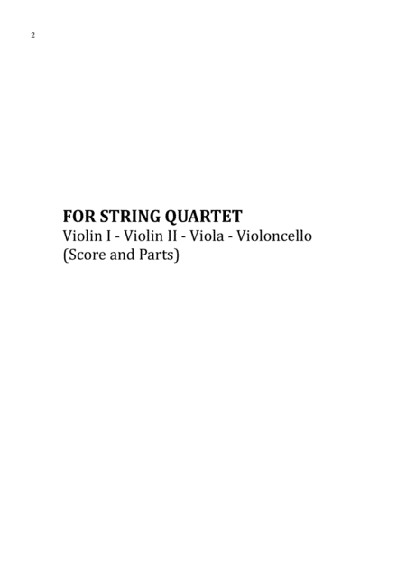 Love Story Sheet Music For String Quartet Score And Parts Page 2