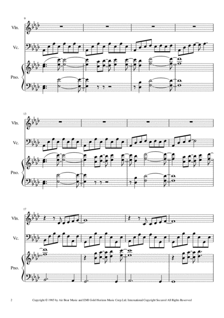 Love Theme From St Elmos Fire For Piano Violin And Cello Page 2
