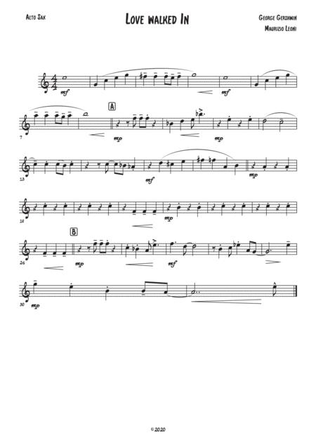 Love Walked In For Saxophone Quartet Page 2