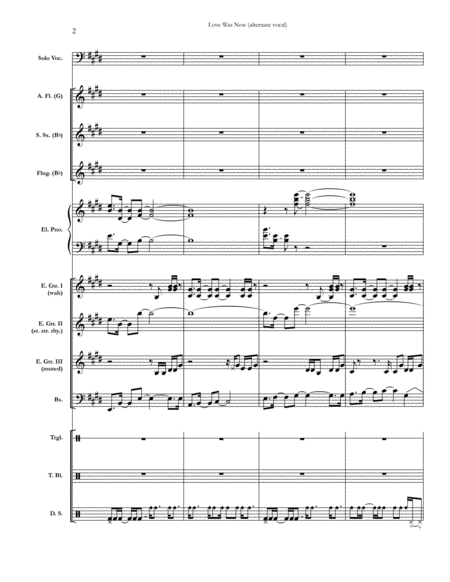 Love Was New Alternate Vocal Chicago Full Score Set Of Parts Page 2