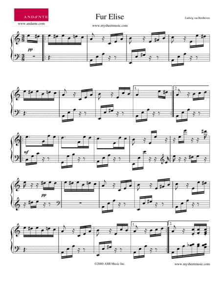 Ludwig Van Beethoven Piono Music Sheets Page 2