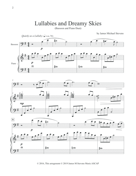 Lullabies And Dreamy Skies Bassoon Piano Page 2